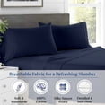 thumbnail image 2 of SKY BEDDINGS Standard Size Pillowcase Set of 2 - Navy Blue Super Soft Pillow Cases Queen, 600 Thread Count 100% Egyptian Cotton, Breathable, Cool, Sateen Weave Sleeping Pillow Covers - Navy Blue, 2 of 7