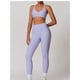 thumbnail image 4 of Conjuntos de entrenamiento for mujer, sujetador deportivo de 2 piezas, camiseta sin mangas, leggings de cintura alta, ropa deportiva for gimnasio y yoga, top de entrenamiento for mujer, 4 of 6