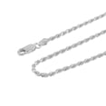thumbnail image 3 of Sterling Silver 2.50MM Rope (Diamond Cut) Chain Necklace for Men and Women ( Unisex ), 16"-30", 3 of 7