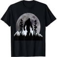 thumbnail image 1 of Camiseta de Mujer con Diseño de Bigfoot en la Luna del Bosque - Estilo Nocturno y Moderno, 1 of 7