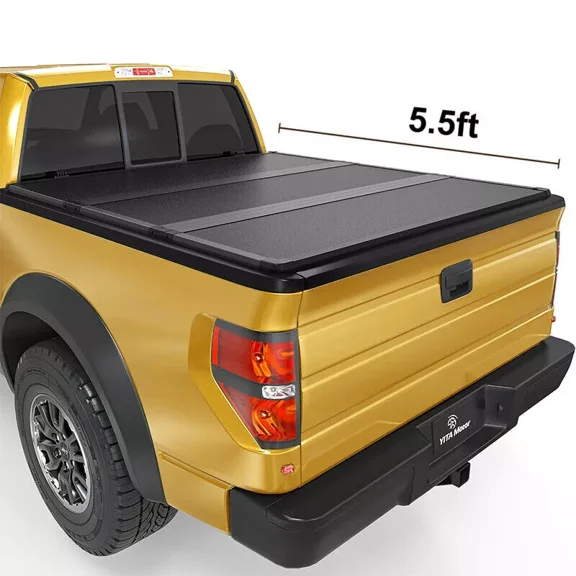 RVNI 5.5FT Hard Tonneau Cover 3-Fold For 2015-2023 2024 2025 Ford F150 F-150 Truck Bed With Lamp
