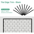 Black Vinyl Peel and Stick Tile Trims Countertop Edge Trim Backsplash
