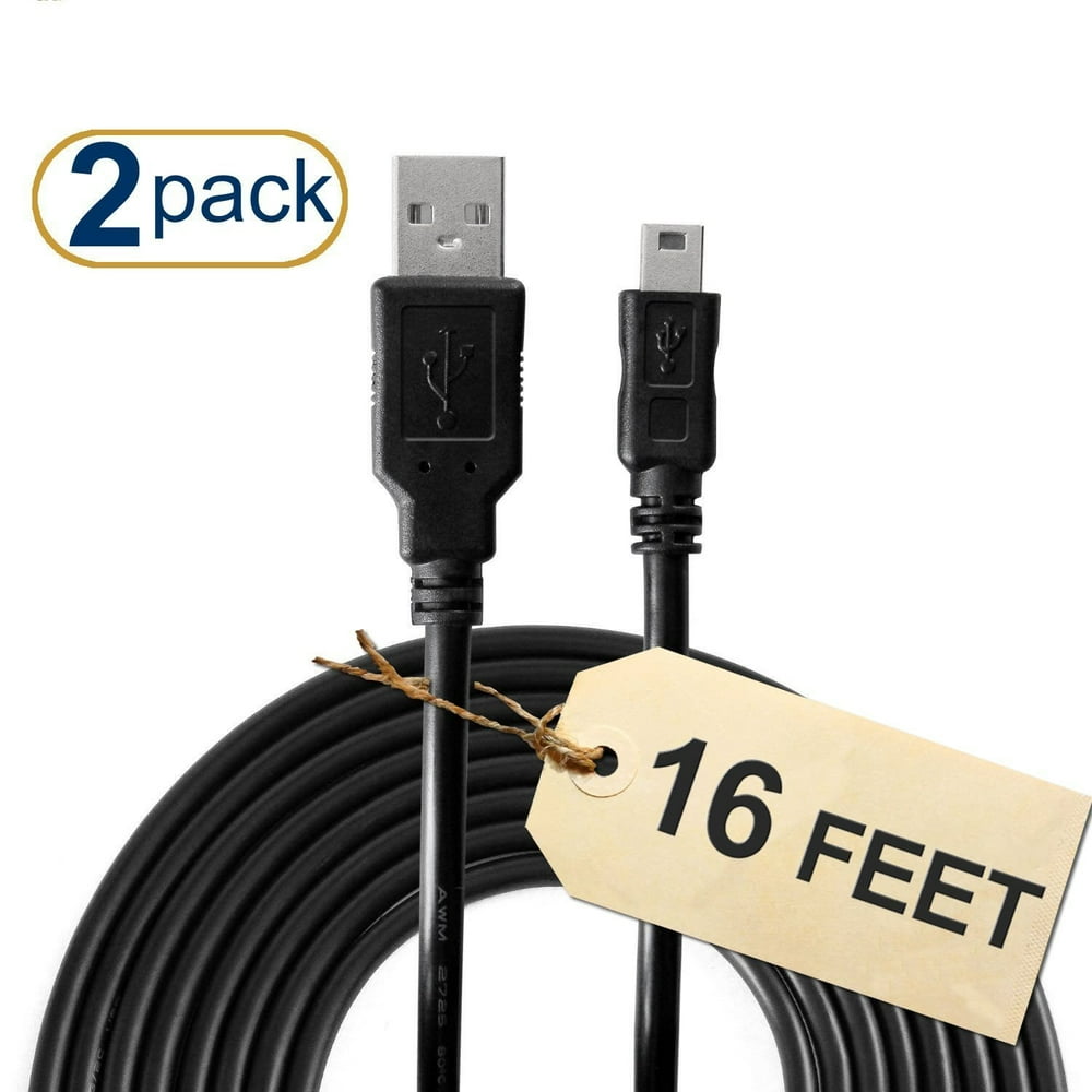 PS3 Controller Charger Cable (2Pack) 16 Feet Long 60 Thicker