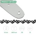 thumbnail image 2 of Uxcell 2 Pcs 8" Chainsaw Guide Bar 3/8 LP .050 Gauge Small Mount Replacement Accessories for Campers Hunters, 2 of 6