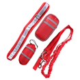 thumbnail image 3 of Correa de perro para correr, correa de cintura manos libres para caminar, senderismo y entrenamiento, Rojo jinwen Correa retráctil, 3 of 6