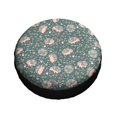thumbnail image 3 of Kll Hedgehogs And Flowers Tire Cover,Universal Wheel Tire Cover For Trailer, Rv, Suv, Truck,Camper And Many Vehicle,(15 Inch), 3 of 8