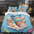 thumbnail image 3 of 3D Ice Cream Printed Comforter Cover Set Children Adult Unique Design Bedding Set Bedroom Decor,Queen (90"x90"), 3 of 5