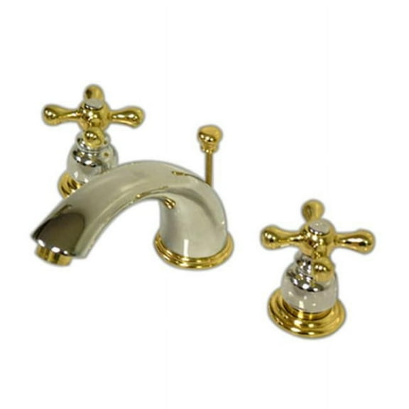 Kingston Brass  Two Handle 8 in. to 16 in. Widespread Lavatory Faucet with Retail Pop-up - Polished Chrome