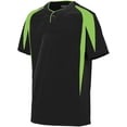 thumbnail image 2 of Augusta S Flyball Jersey Black/Lime 1545, 2 of 2