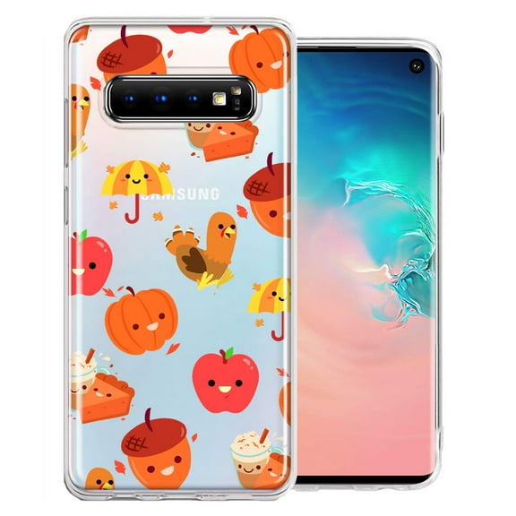 MUNDAZE For Samsung Galaxy S10 Plus Thanksgiving Autumn Fall Design Double Layer Phone Case Cover