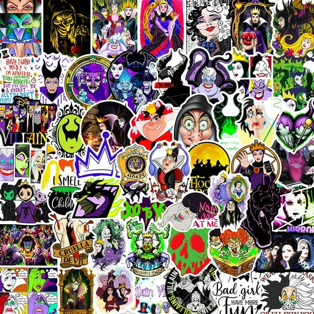 Pegatinas de vinilo con forma de anime impermeables con forma de brujas, 50 unidades/lote