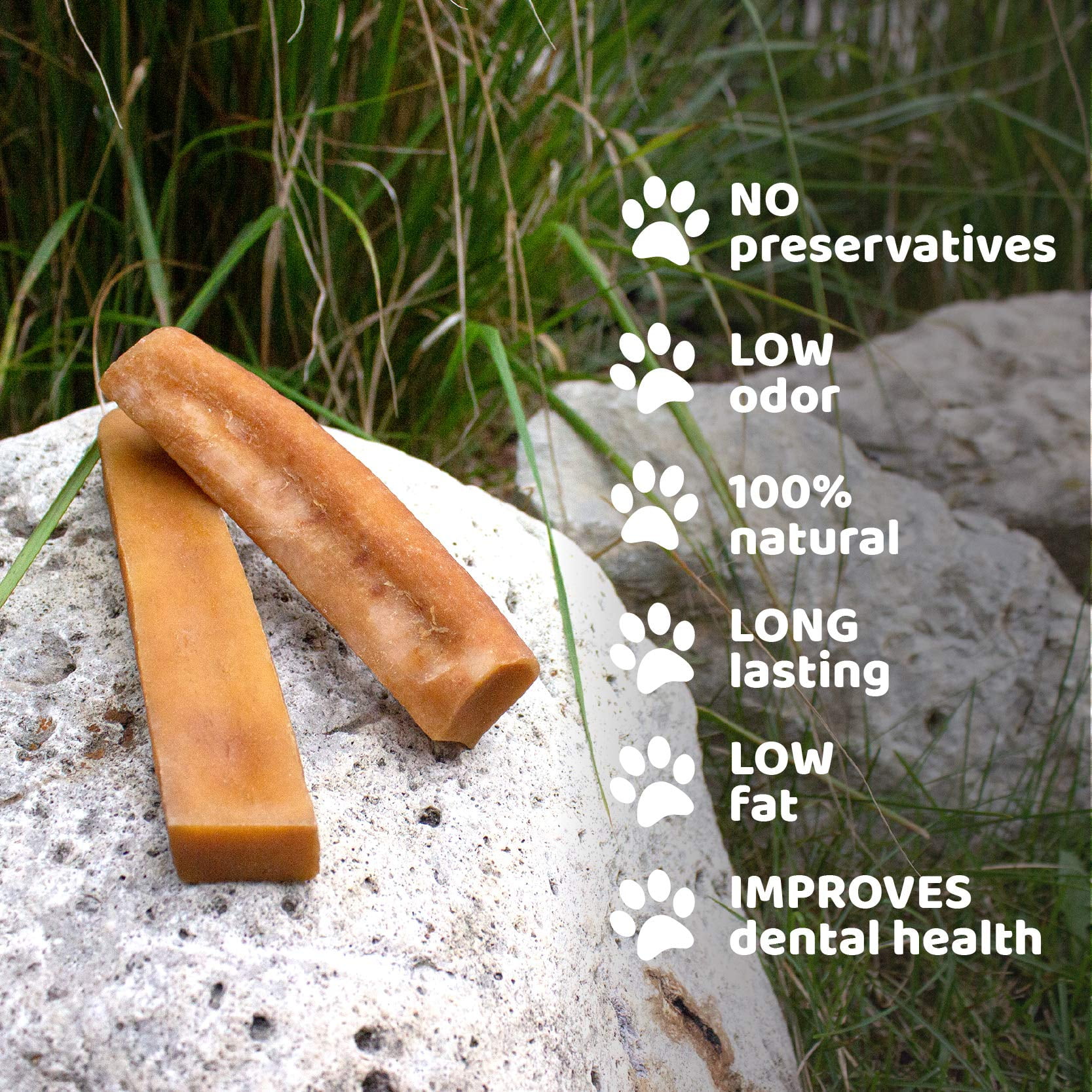 Downtown Pet Supply Bully Sticks For Dogs & Yak Chew Dog Treats 3 Pack Rawhide Free