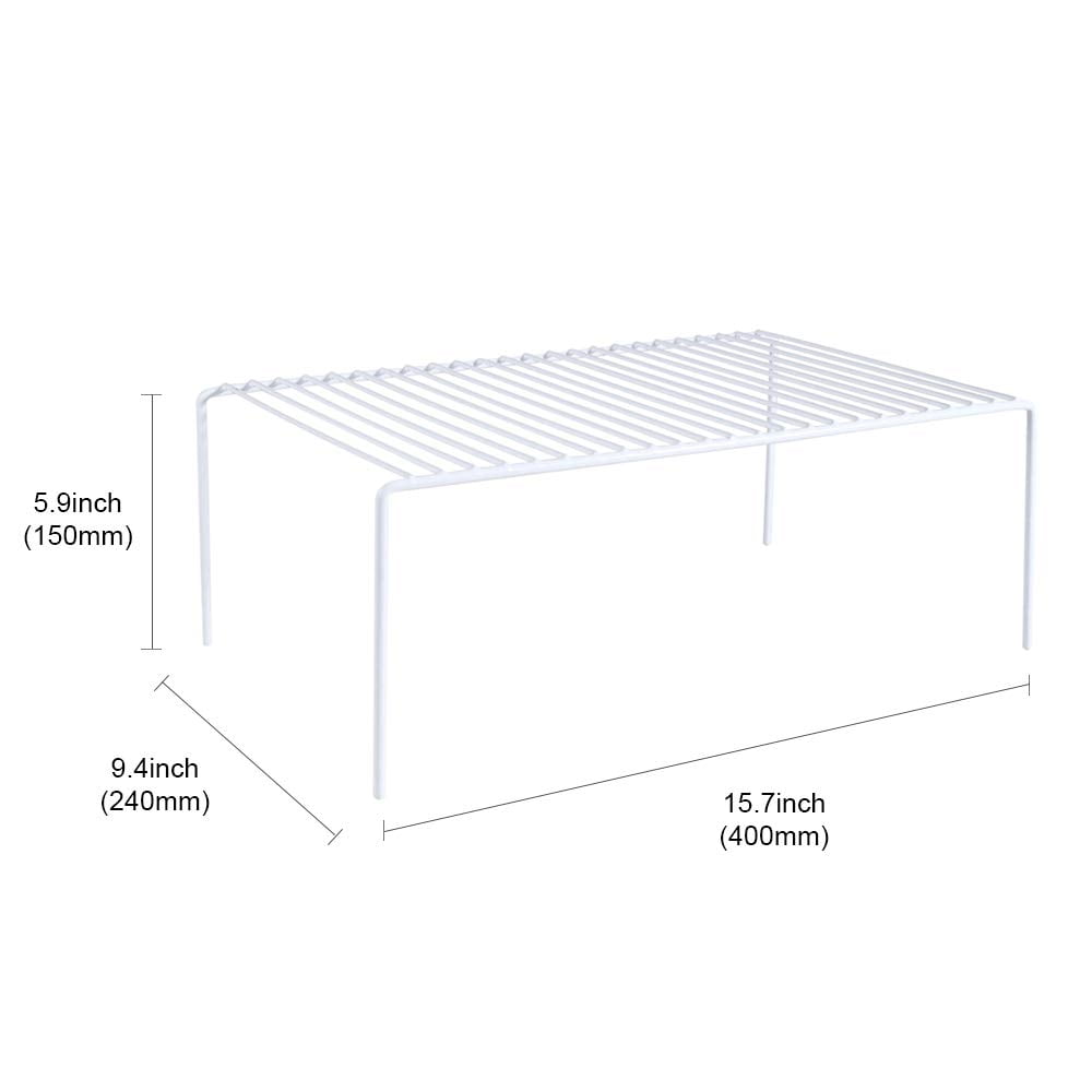Large (15.7 X 9. 4 Inch) Cabinet Storage Shelf Rack  Rustproof Kitchen Counter And Organizer For Fridge Bathroom Set Of 4