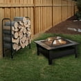 thumbnail image 6 of 32" Square Tile Fire Pit Outdoor Patio Garden Backyard with Screen Cover Poker, 6 of 6