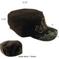 thumbnail image 4 of SILVERFEVER Women's Military Cadet Cap Hat - Patch Cotton - Studded & Embroidered, 4 of 7