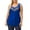 Blue, variant on Womens Tops - Women's Plus Size Sleeveless Elegant Sheer Mesh Insert Casual Vest Stylish - Shirts for Women,Color:Blue,Size:XL