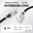 thumbnail image 2 of Cable de extensión para exteriores EP, 6 pies, 12/3, SJTW, resistente, negro, 2 of 7