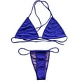 thumbnail image 4 of Womens Two Piece Swimsuits Microkini Sexy Swimwear Halter String Triangle Bikini Sets Mini Bathing Suit, 4 of 7