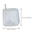 thumbnail image 2 of BESTYASH 2Ud Billetera Compacta Con De Cremallera Para Mujer Material Plateado Y, 2 of 8