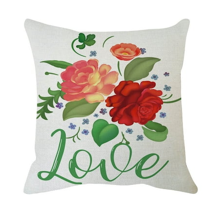 

Valentine s Day Theme Home Decoration Linen Pillowcase Sofa Cushion Cover