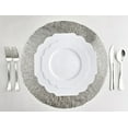 thumbnail image 5 of " OCCASIONS " 20 Pieces Pack Pressed Vinyl Metallic Placemats / Round Wedding Accent Centerpiece Placemat (Reef, Silver), 5 of 5