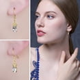 thumbnail image 4 of Jewelrypalace Natural Green Amethyst White Rock Quartz 925 Sterling Silver Earrings For Woman Gold Plated, 4 of 6