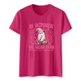 thumbnail image 3 of T-Shirts Graphiques Décontractés Tendance pour Femmes pour le Quotidien / Hauts à Manches Courtes d'Été au Design Unique, 3 of 4