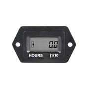Jayron Digital LCD Hour Meter Voltage AC/DC 5V to 277V,Non-polarized,Snap-in Installation,Waterproof Design for ZTR
