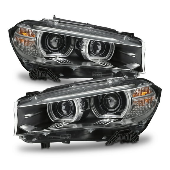 AKKON - Fits 2014-2018 BMW X5 F85 F15 [HID/Xenon Type] Projector Black Headlight w/ AFS Driver Left Passenger Right Pair