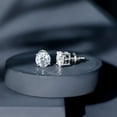 thumbnail image 6 of Rosec Jewels Round Shape Moissanite Solitaire Stud Earrings for Women - 8 mm, 14K White Gold, 6 of 8