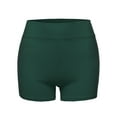 thumbnail image 2 of A2Y Women's Basic Solid Premium Cotton High Rise Bike Shorts Huntergreen M, 2 of 5
