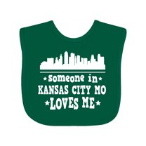 Inktastic Kansas City Missouri Loves Me Skyline Boys or Girls Baby Bib