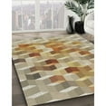 thumbnail image 2 of Ahgly Tapis d'Intérieur Carré à Motifs Marron Sienne, 9 Pieds Carré, 2 of 6