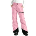 thumbnail image 2 of Tawop Snow Pants Women Colorblocked Pocket Fleece Ski Pants Fashion Women's Ski Pants, 2 of 8
