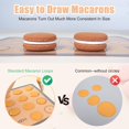 thumbnail image 3 of Silicone Baking Mat Macaron - Set of 3 (2 Half Sheet Liners and 1 Quarter Sheet), Non Stick Silicon Cookie Oven Liner For Macaroons, Bake Pans, Pizza, Toaster, Cake and Bread Making (16.5x11.6, Grey), 3 of 16