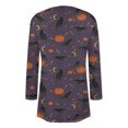 thumbnail image 4 of Cárdigan de calabaza de Halloween para mujer, manga larga, frente abierto, suéter liviano de otoño para fiestas navideñas, 4 of 5