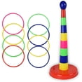 thumbnail image 1 of 18 Inch Brightly Colorful Quoits Ring Toss Game Set For Kids, 1 of 6