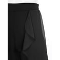 thumbnail image 6 of iiniim Women's Latin Dance Pants Ruffle Draped Trousers for Ballroom Rumba Chacha Tango Salsa Practice Black L, 6 of 7