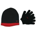 thumbnail image 1 of Nike Big Boys Rib Beanie and Glove Set (Black), 1 of 2