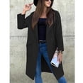 thumbnail image 2 of Abrigo De Longitud Midi Con Botones, Chaqueta De Abrigo De Longitud Midi Con Cuello Vuelto De Color Puro A La Moda Suave Para Mujer Para Invierno ANGGREK DE1711, 2 of 5
