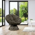 thumbnail image 2 of Papasan Chair with Brown Round Pillow Cushion and Brown Resin Wicker Weave, 2 of 6