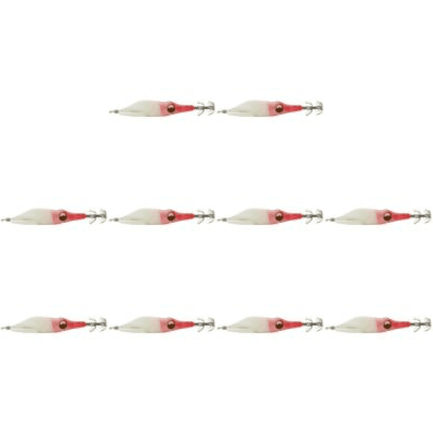 Flocado flotante Sutte doble gancho accesorios de pesca realistas () rojo blanco