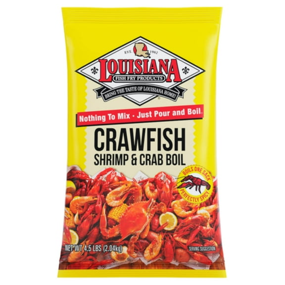 Louisiana Fish Fry Products Crawfish, Crab and Shrimp Boil Seasoning, 4.5-Pound Bag (Pack of 3)