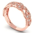 thumbnail image 2 of 0.17 ctw Wedding Band for Women - 18K Rose Gold Moissanite Stackable Eternity Ring, 2 of 6