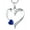 09-sapphire-Sept, variant on PYNZY Heart Necklace 925 Sterling Silver Love Heart Pendant with 5MMx5MM Heart Purple Amethyst Birthstone Jewelry for Women Wife as Gift