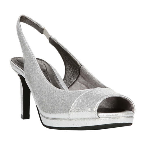 lifestride peep toe slingback heels