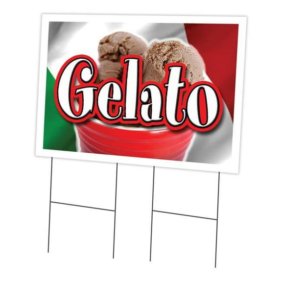 SignMission 24 x 36 in. Gelato Yard Sign & Stake