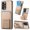 Khaki, variant on Magnetic Carbon Fiber Case for Samsung Galaxy A23 4G with Holder Kickstand, Fiber Texture Wallet Phone Case with Card Holder Durable Military Grade Protection Cover for Galaxy A23 4G, Green