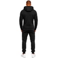 thumbnail image 5 of Men's Hoodie and Sweatpants Set 2 Piece Track Suit Fall Winter Casual Outfit with Hooded Sweatshirt and Jogger Pants With multiple pockets Black L, 5 of 5