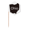 thumbnail image 1 of Ohio America USA Map Outline Toothpick Flags Cupcake Picks Party Celebration, 1 of 3